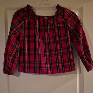 Crewcuts Red and Black Plaid Kids Blouse